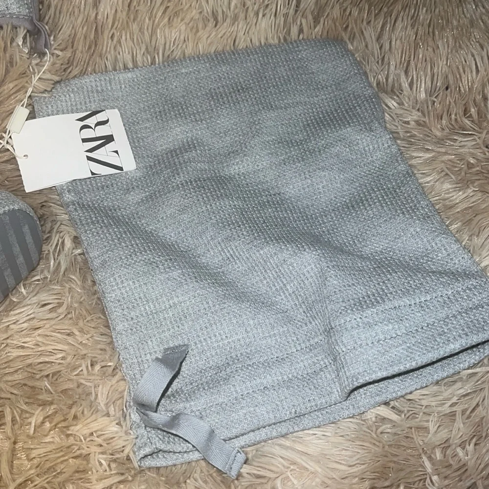 Zara Baby Gray Monochrome House Slippers - Size 24-25 (US size 8-9) NWT